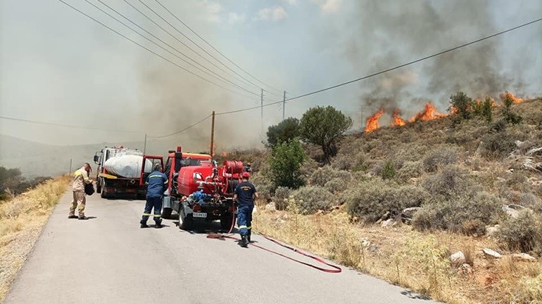 Φωτιά στην περιοχή Αφάνια στην Σκάλα Λακωνίας